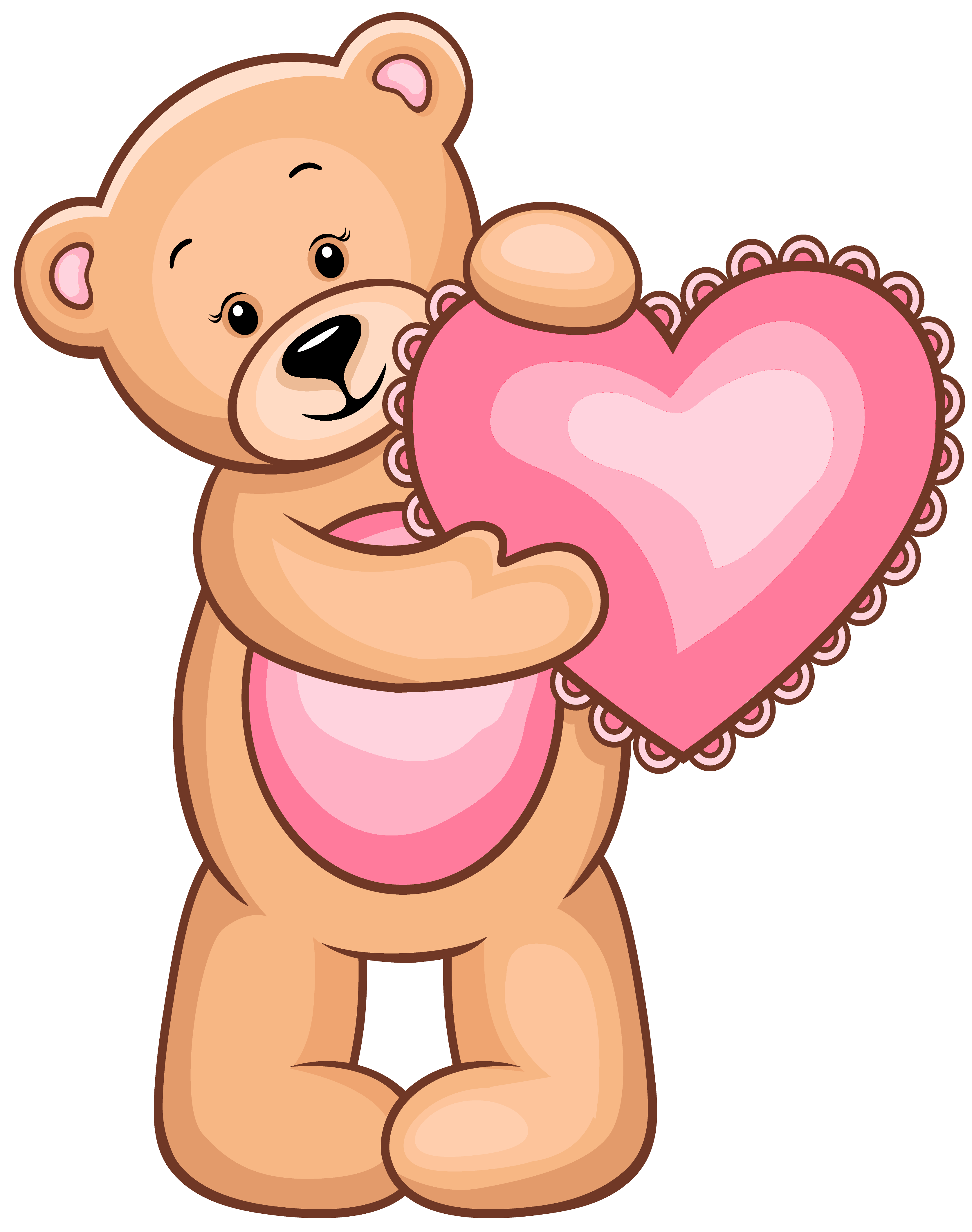 clipart bear heart