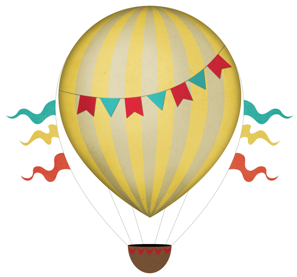 clipart bear hot air balloon