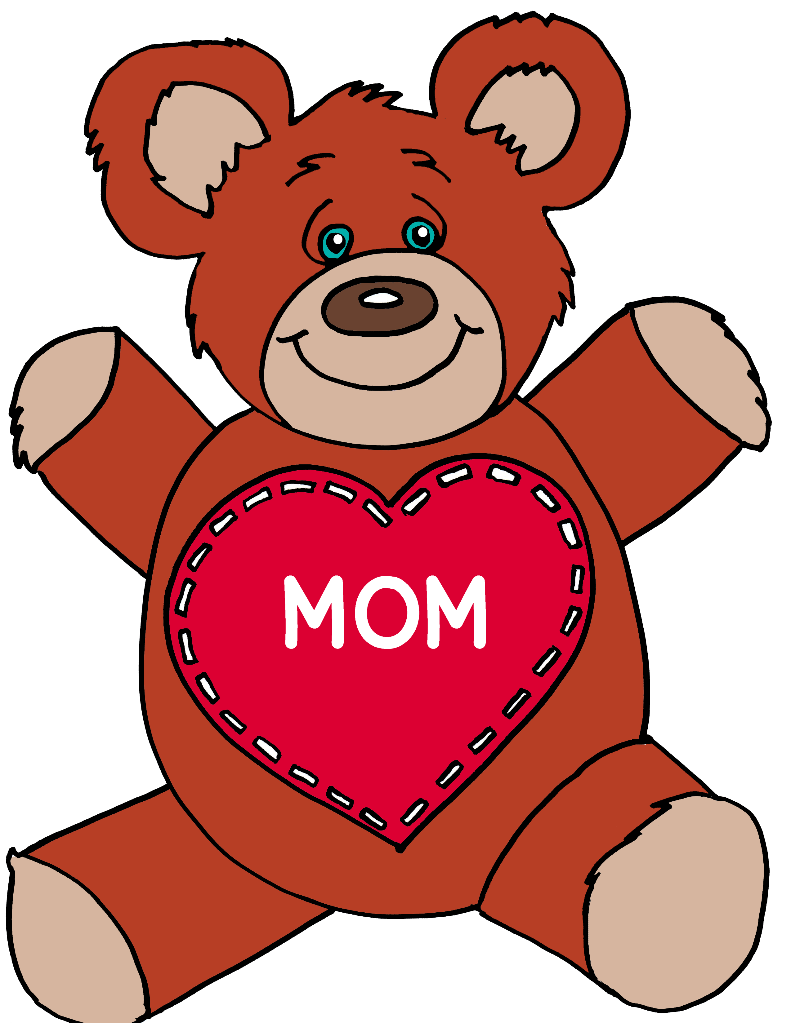 clipart bear mothers day