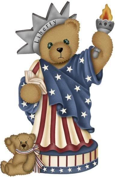 patriotic clipart teddy bear