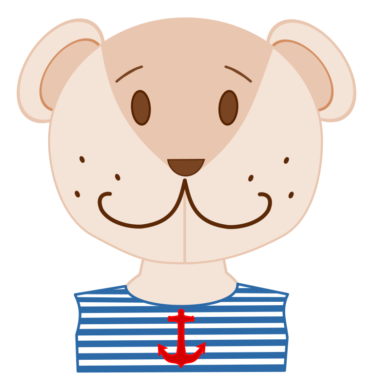 clipart bear sailor