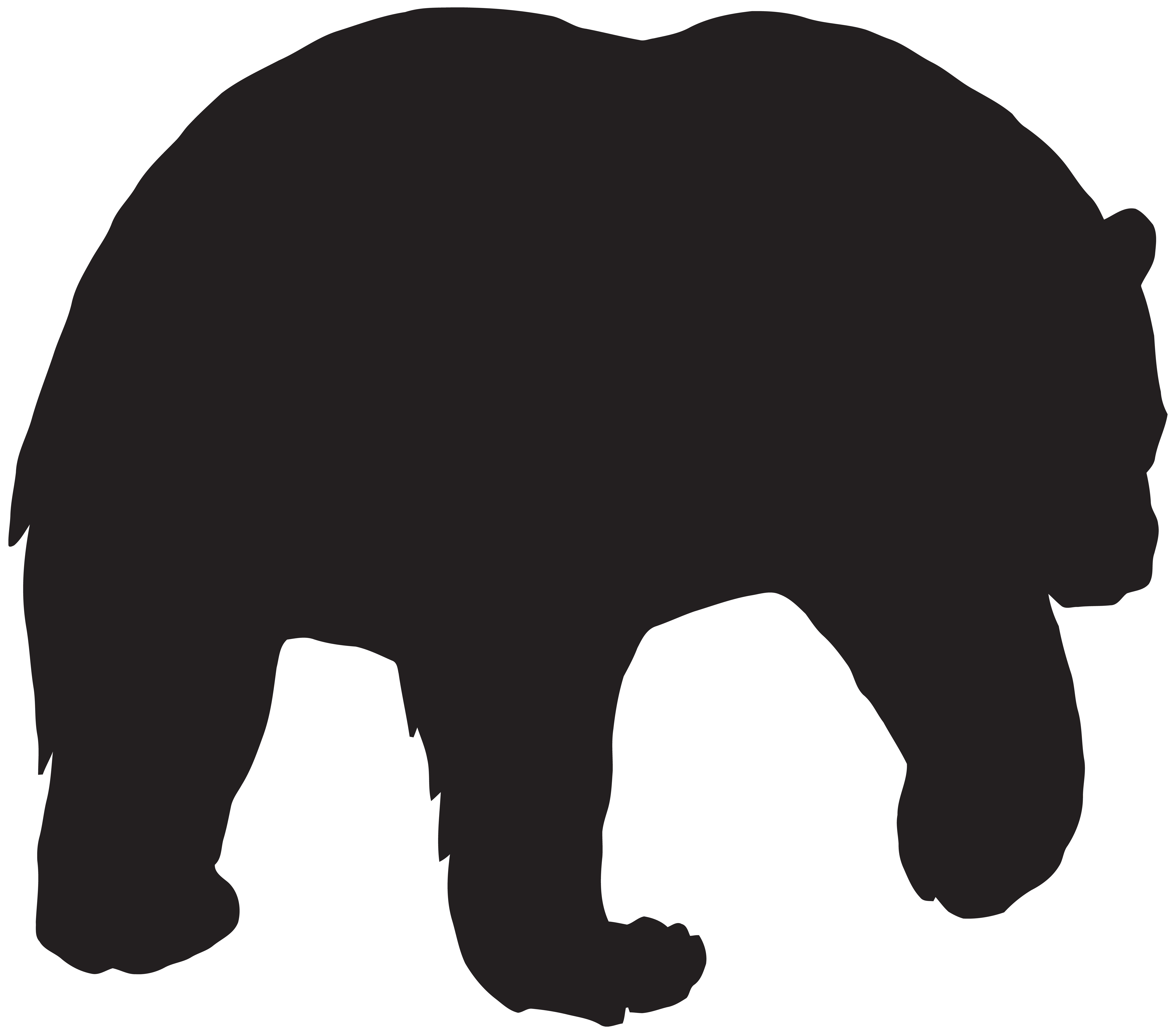 clipart bear silhouette