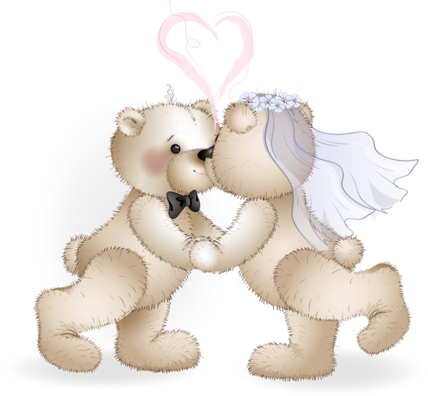 clipart wedding bear