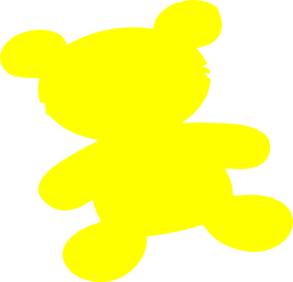 clipart bear yellow