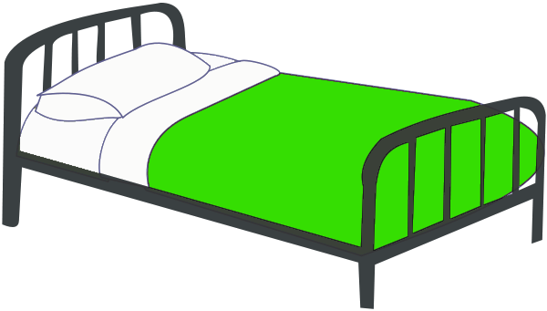 clipart bed 3 bed