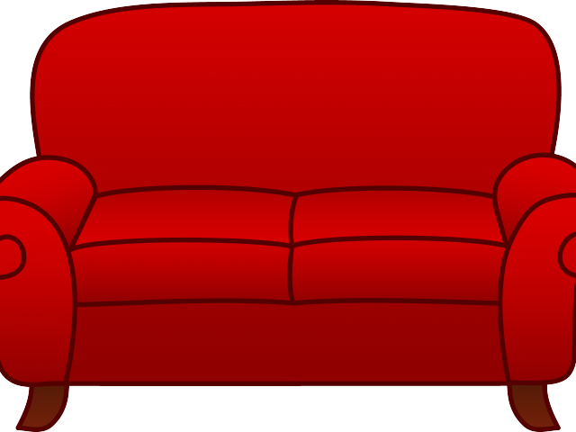 Couch red pillow