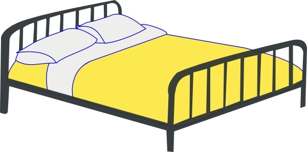 Clipart bed bed pillow. Rfc double clip art