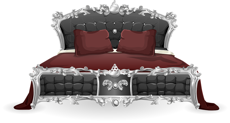 clipart bed bedding