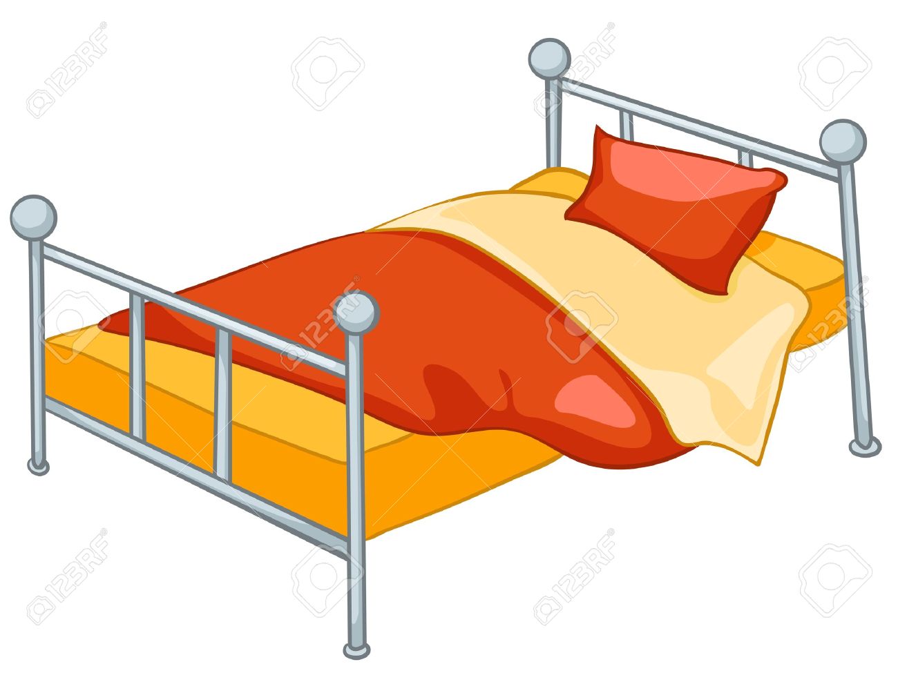 clipart bed cartoon