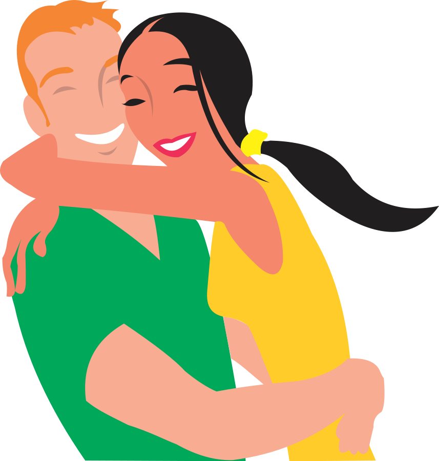 Secret clipart whispered. Cute love couple in