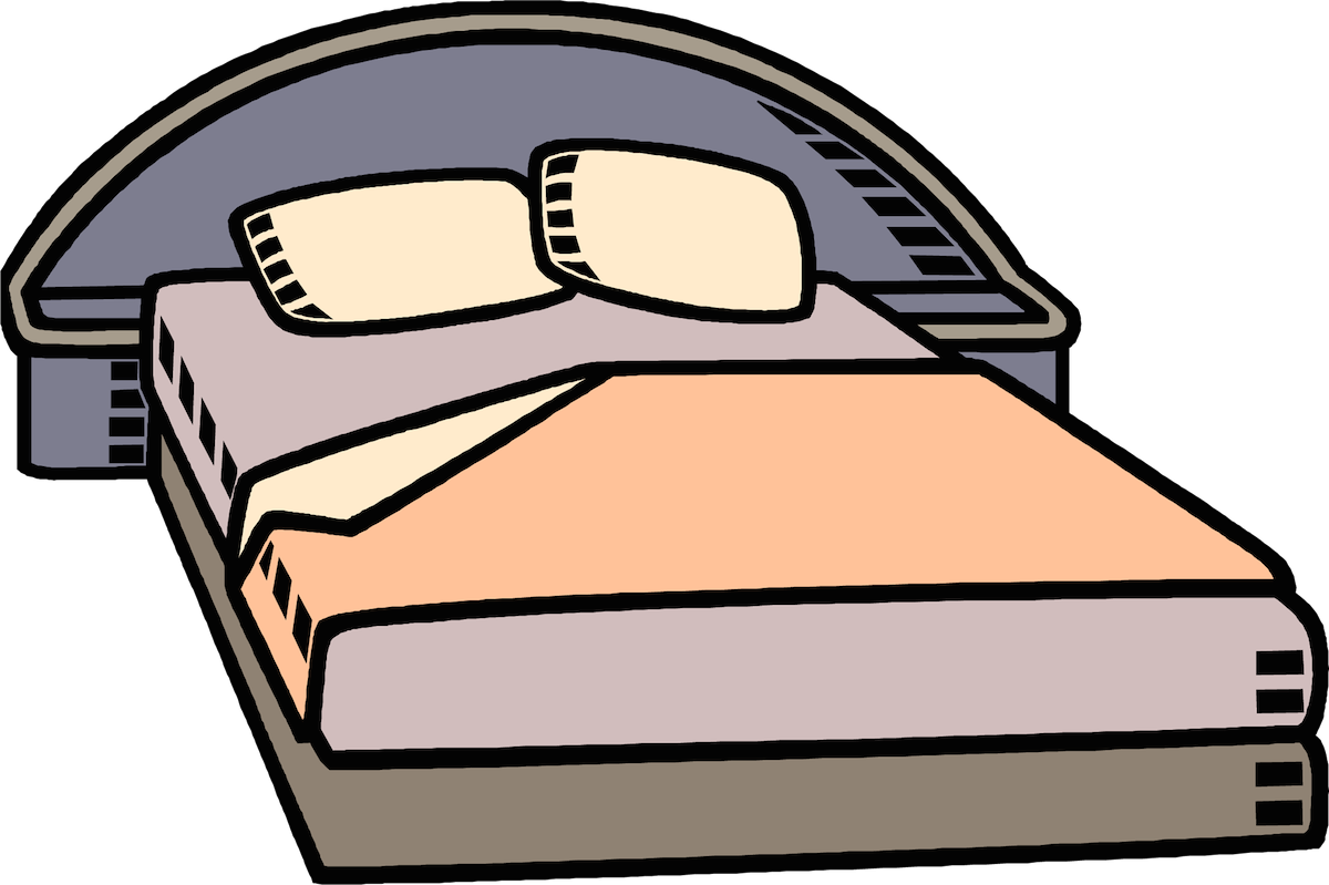 clipart bed couple