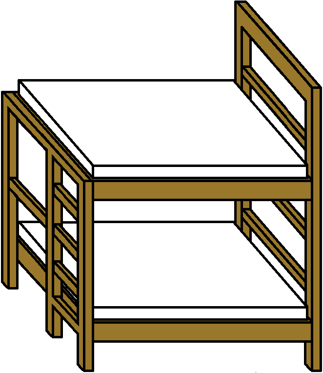 clipart bed double bed