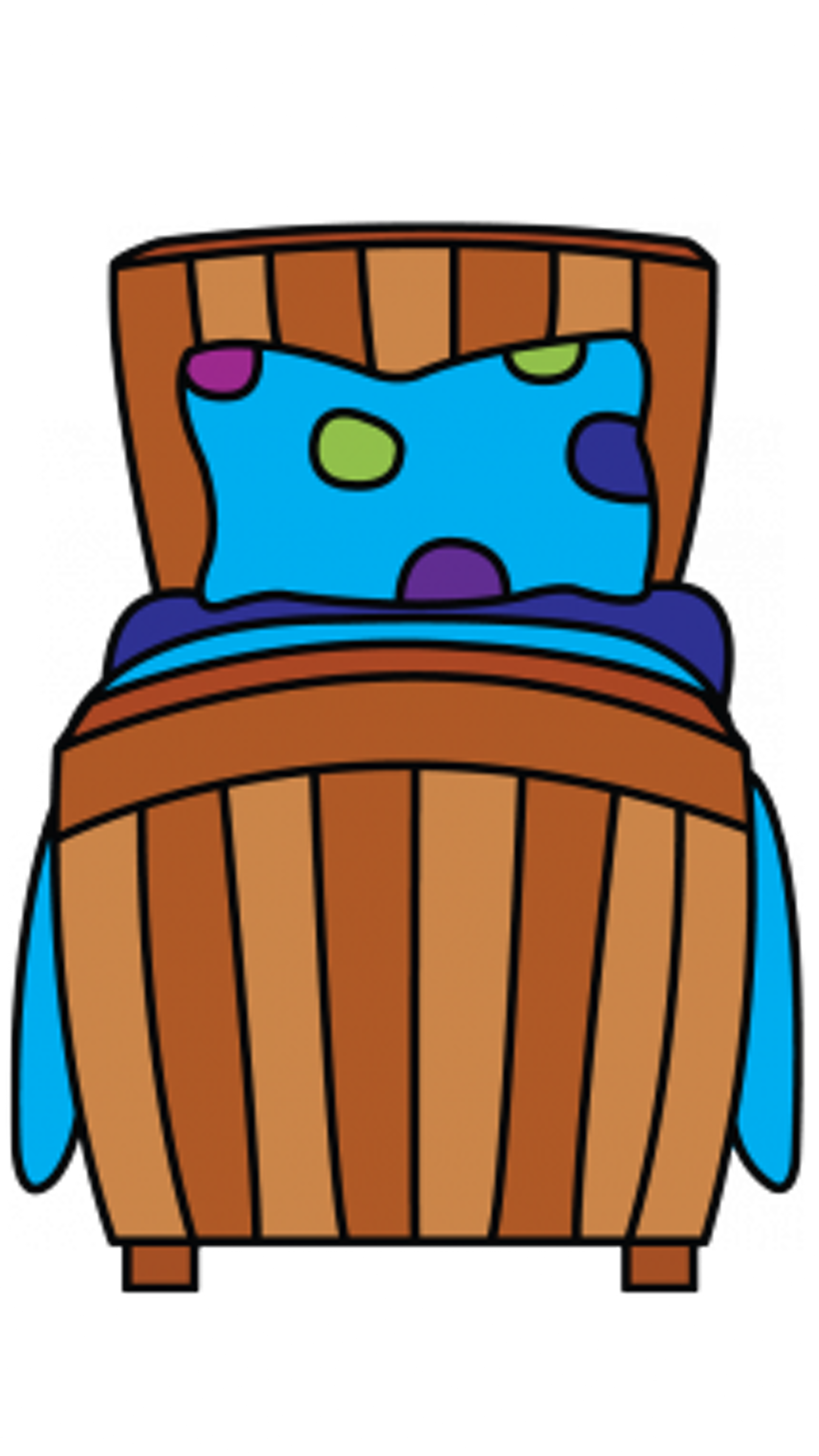 clipart bed drawing