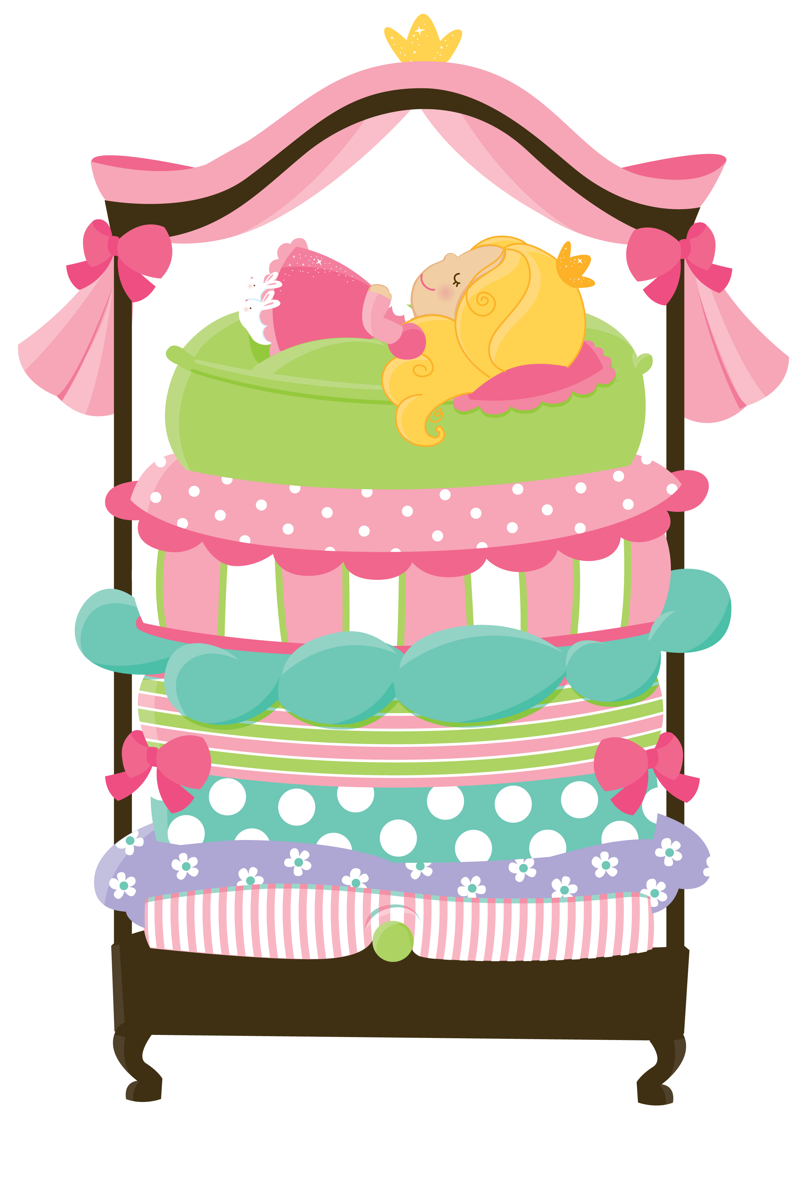 girly clipart bed