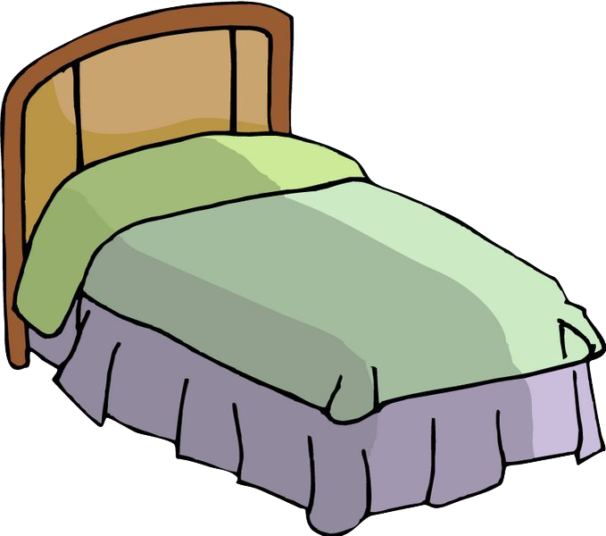 clipart bed green bed