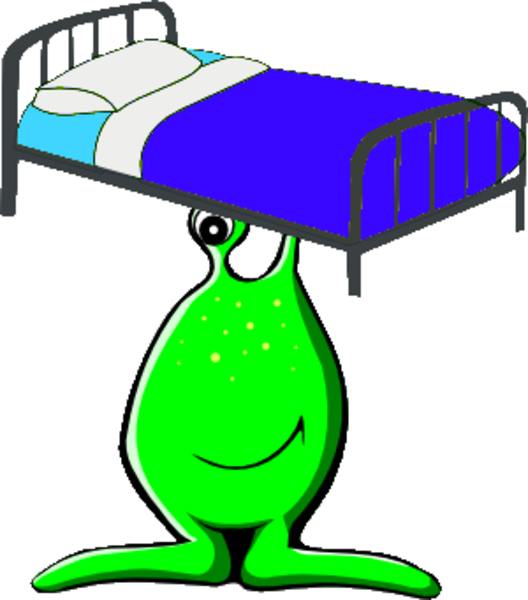 clipart bed green bed