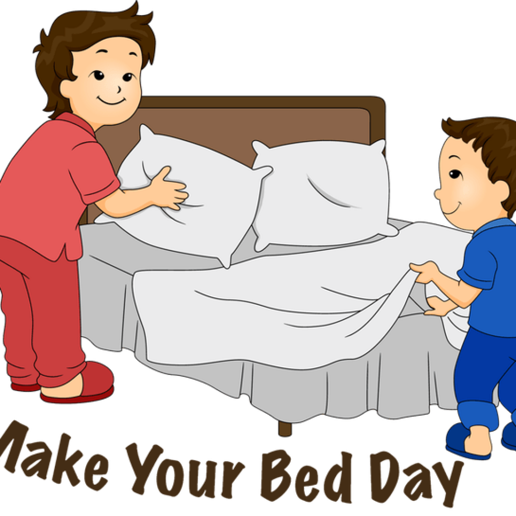 clipart person bed