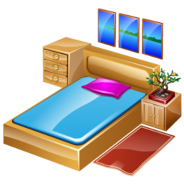 clipart bed large