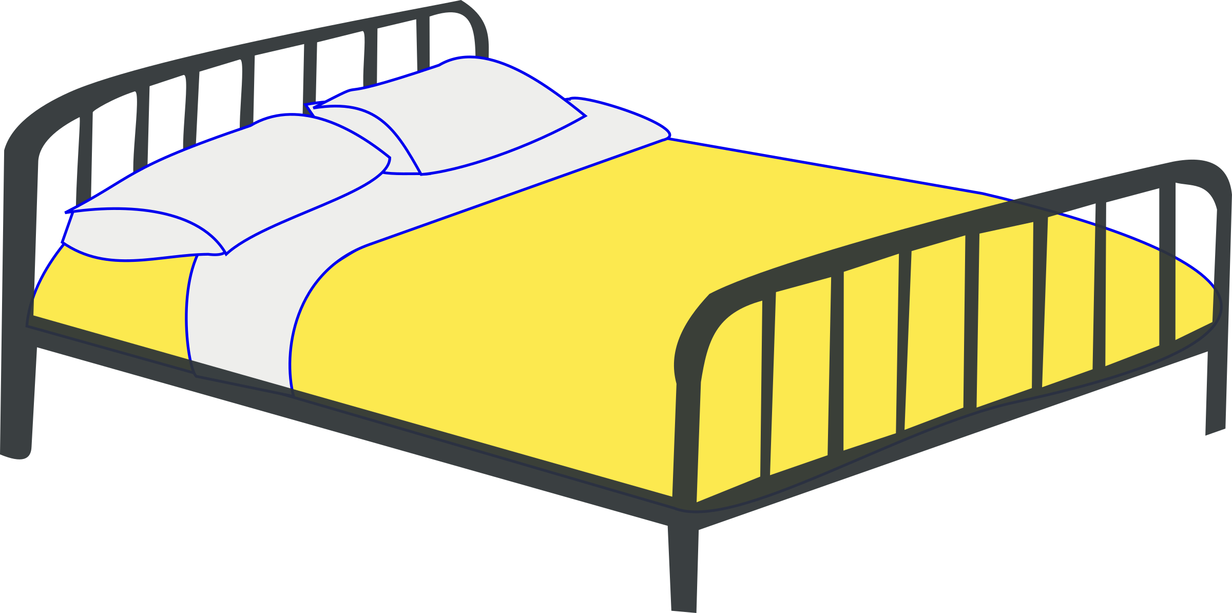 clipart bed lit