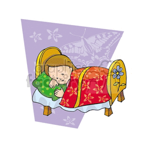 clipart bed little girl bed