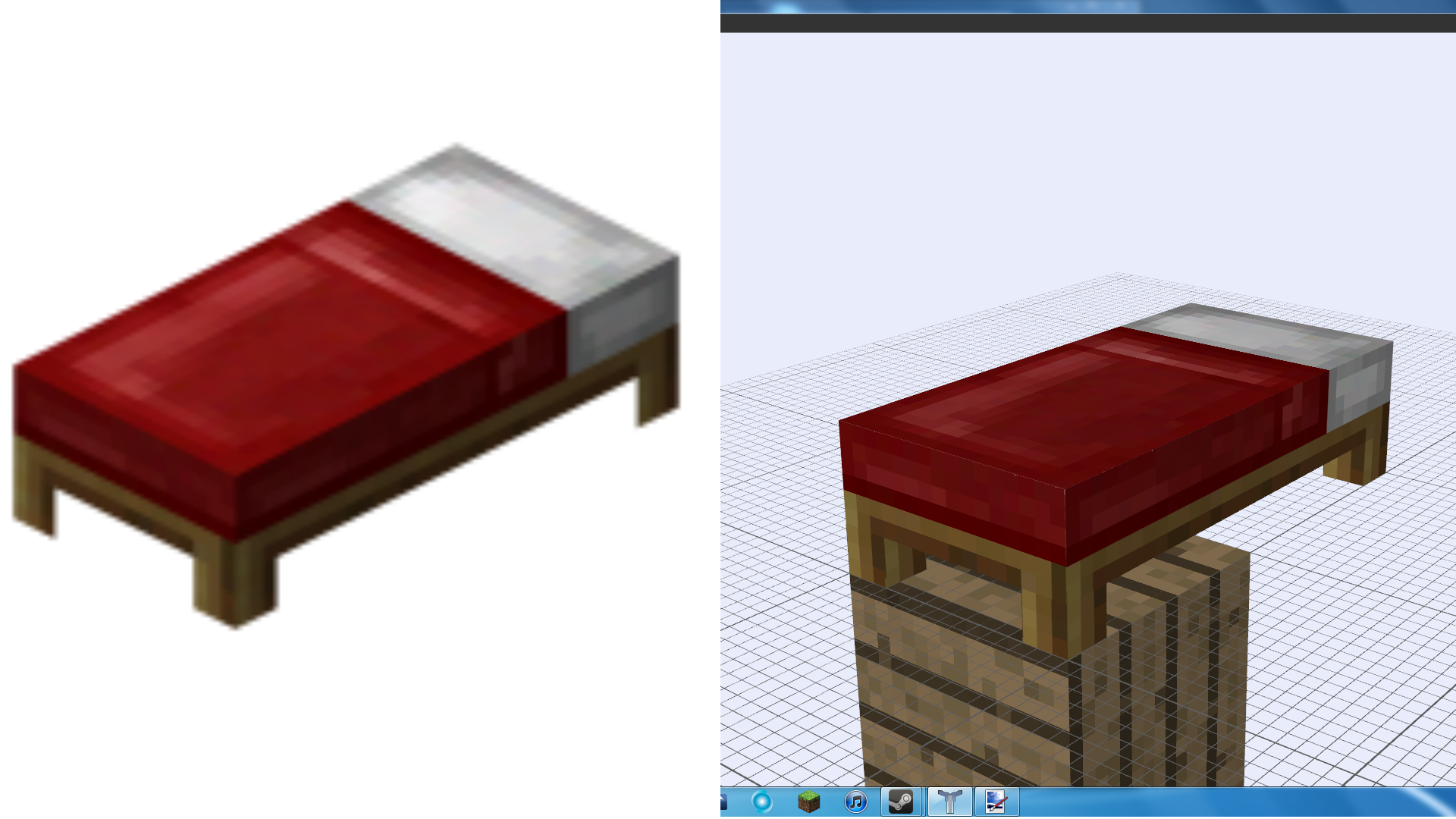 clipart bed minecraft bed