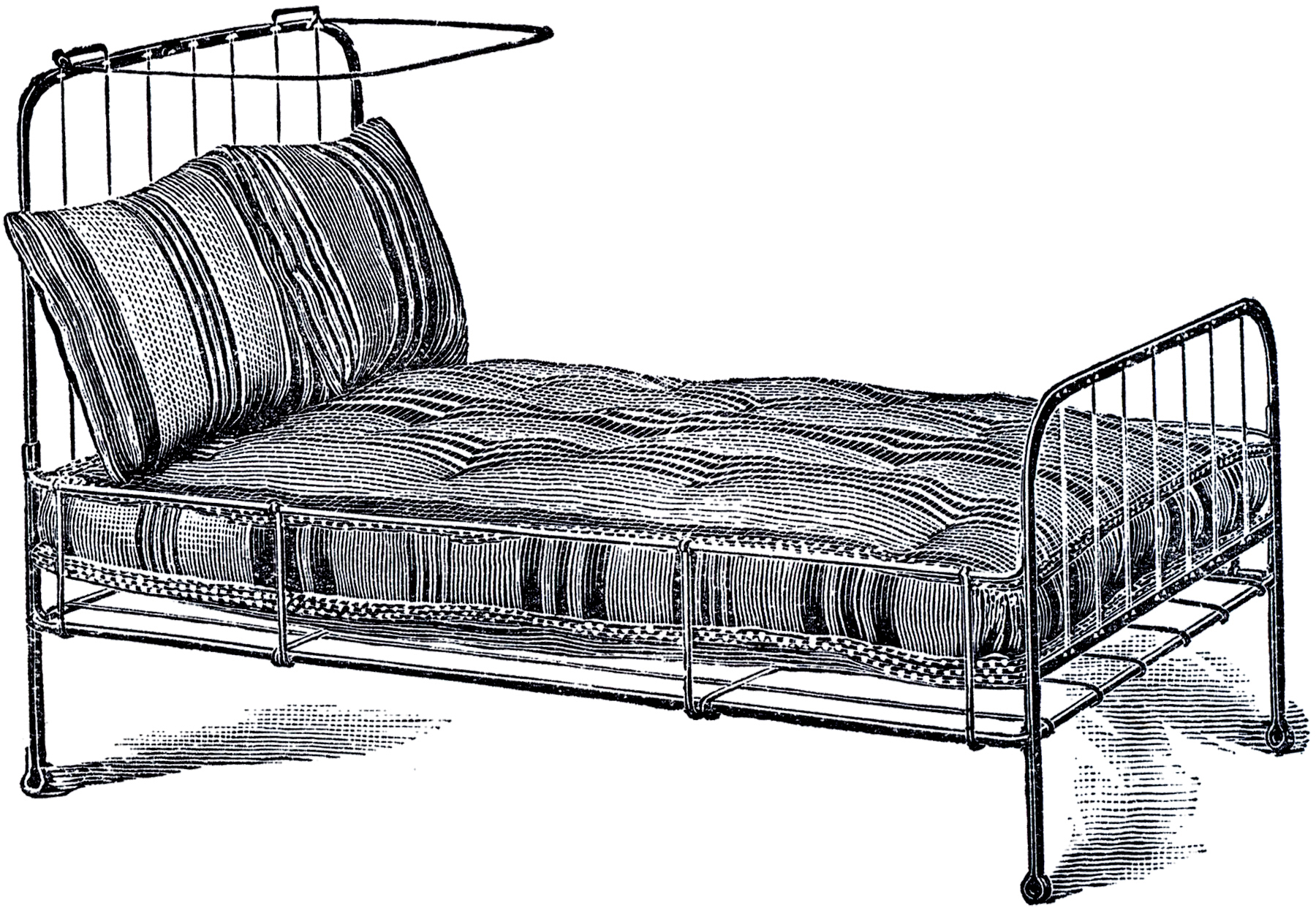 clipart bed old fashioned