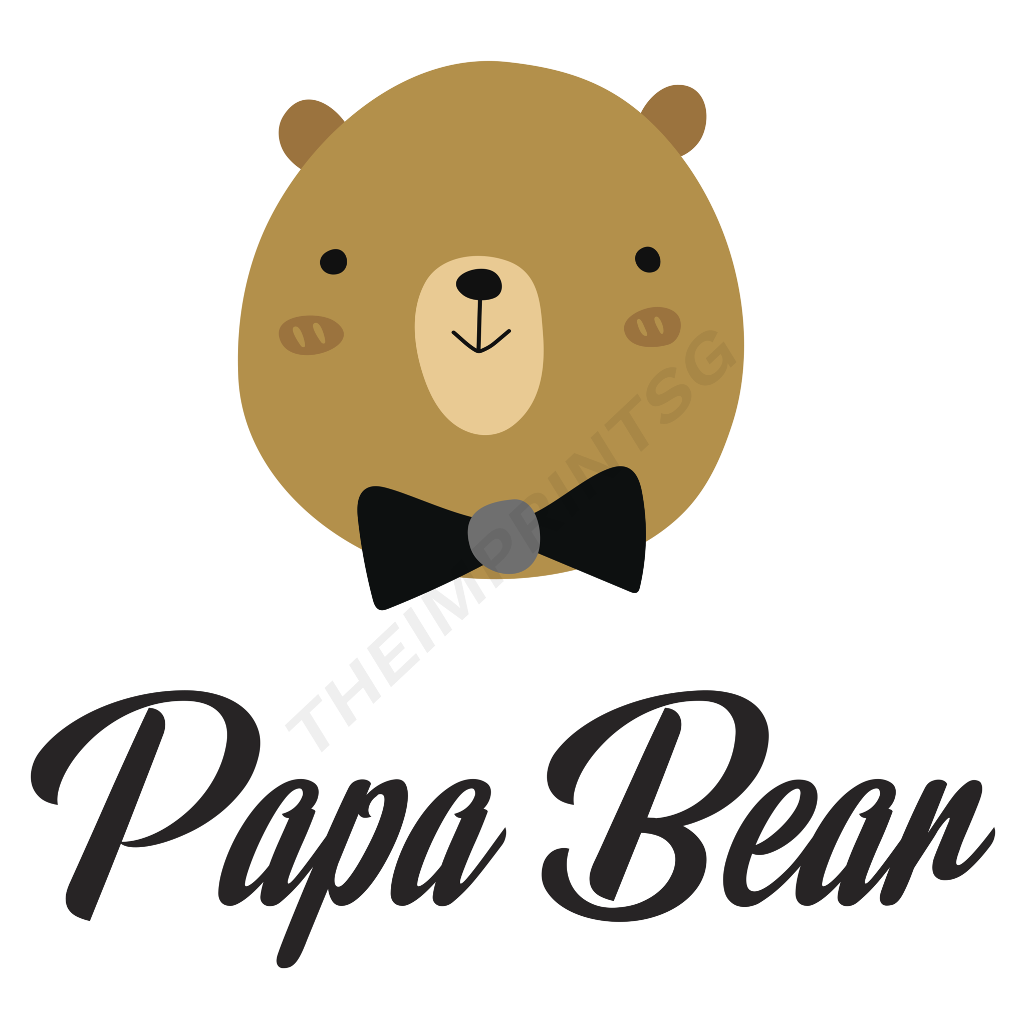 clipart bed papa bear