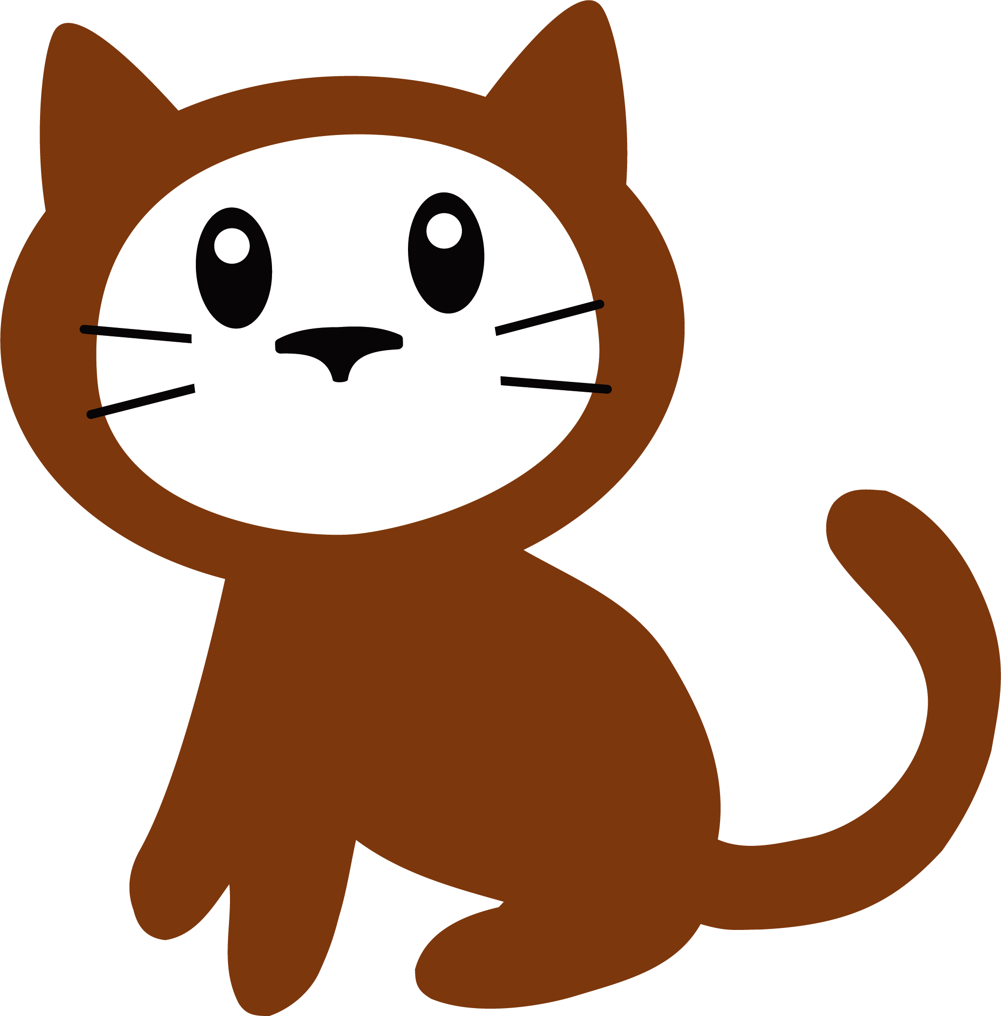 Cat and at getdrawings. Clipart dog brown