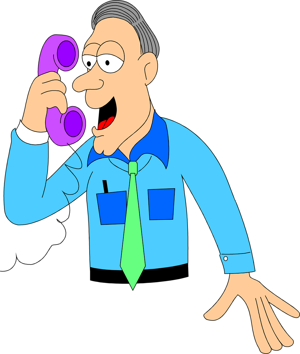 Telephone clipart cartoon.  collection of man