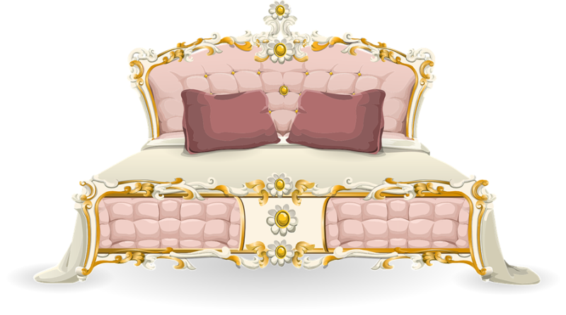 clipart bed pink