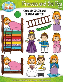 clipart bed princess and the pea