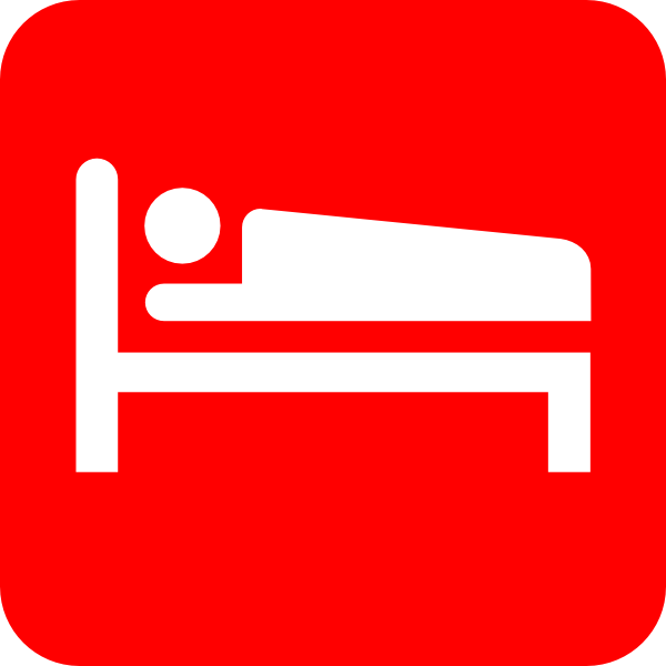 clipart bed red