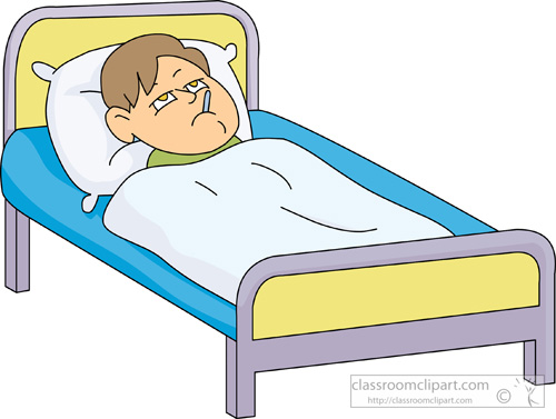 Boy in image . Sick clipart bed clipart
