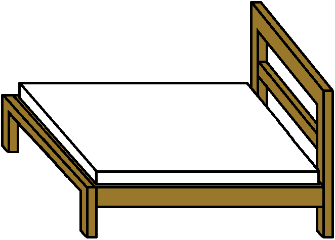 clipart bed single bed