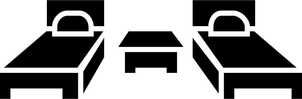 Clipart bed single room. Two beds and a