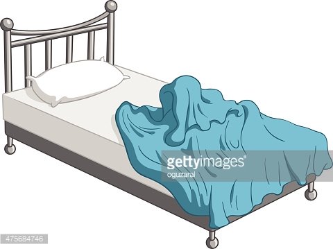 clipart bed unmade bed