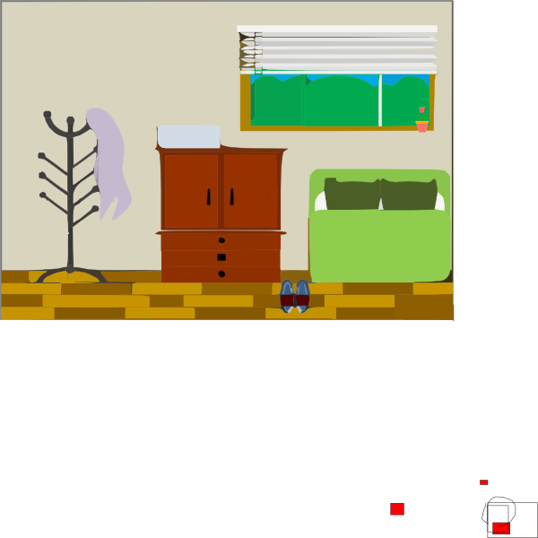 Bedroom clip art at. Clipart bed vector