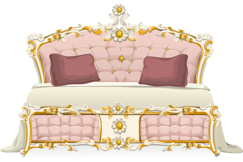 clipart bed yellow bed