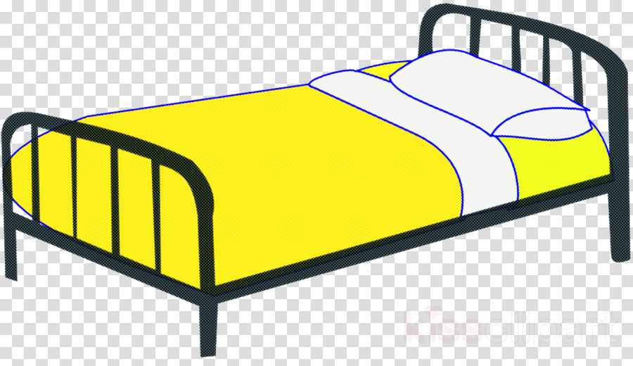 clipart bed yellow bed