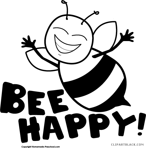 clipart happy black and white