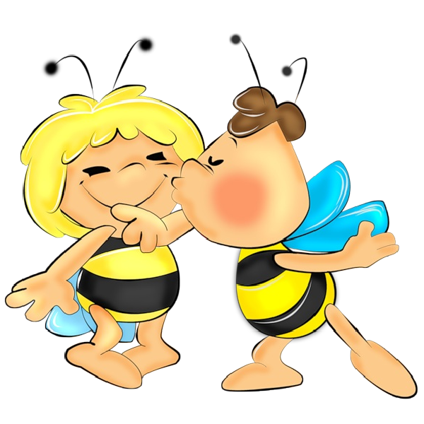 Clipart bee couple. Maya the cartoon clip