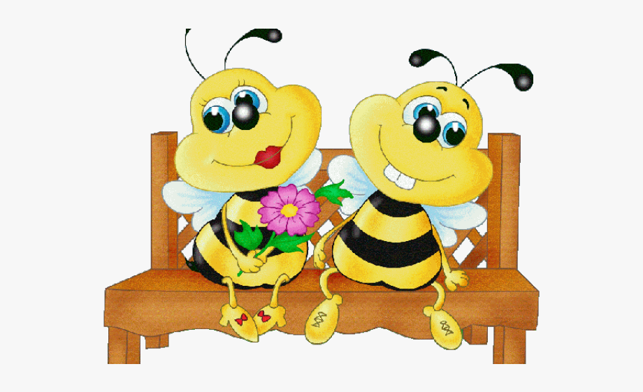 Clipart bee couple. Bees desenhos infantis com