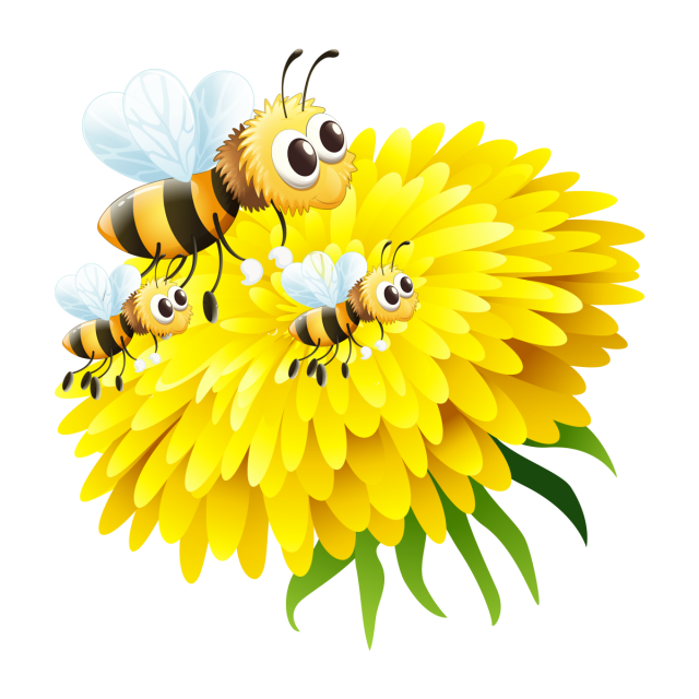 clipart bee flower