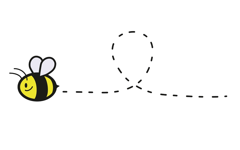 trail clipart bumble bee