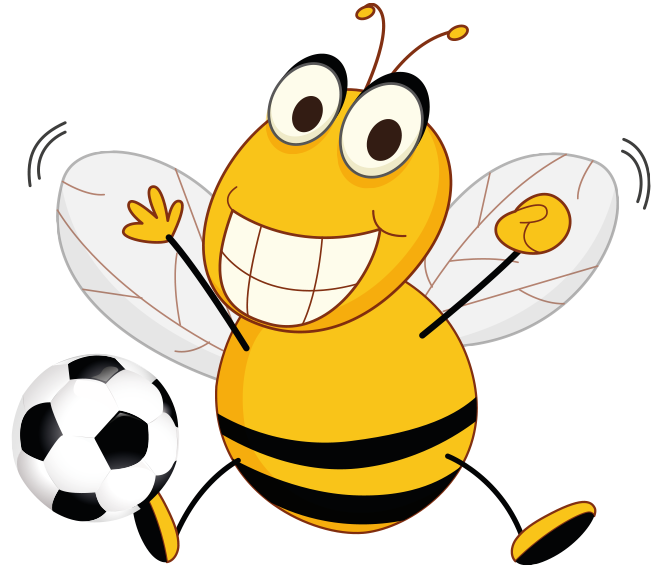 clipart bee football