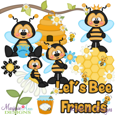 Clipart bee friend. Let s friends svg
