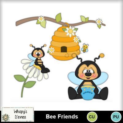 Clip art friends set. Clipart bee friend