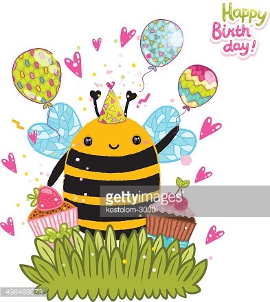 clipart bee happy birthday