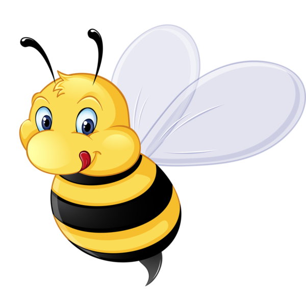 happy clipart bee