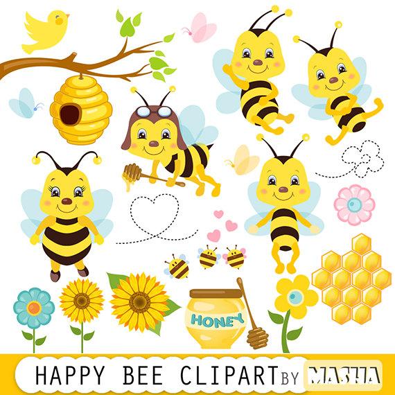 Bees clip art bumble. Clipart bee honey bee